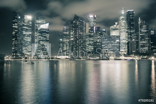 Picture of Singapore night skyline
